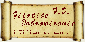 Filotije Dobromirović vizit kartica